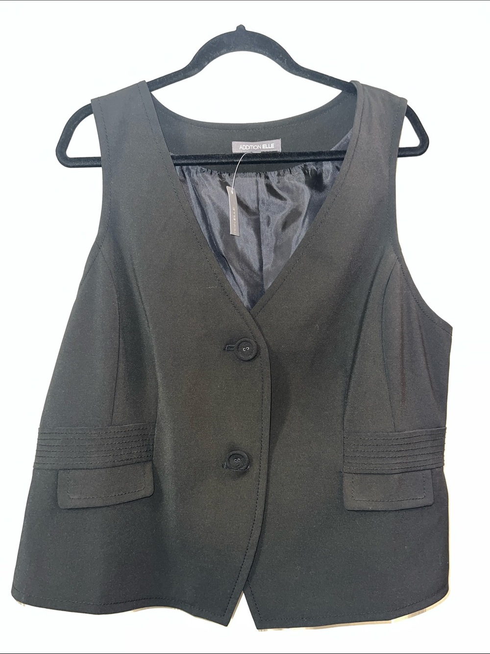 Addition Elle Black Tailored Women's Vest